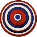 La Rug, Fun Rugs LA Rug FTS-150 51RD Fun Time Shape Concentric 2 High Pile Rug - 51 Inch Round FTS-150 51RD